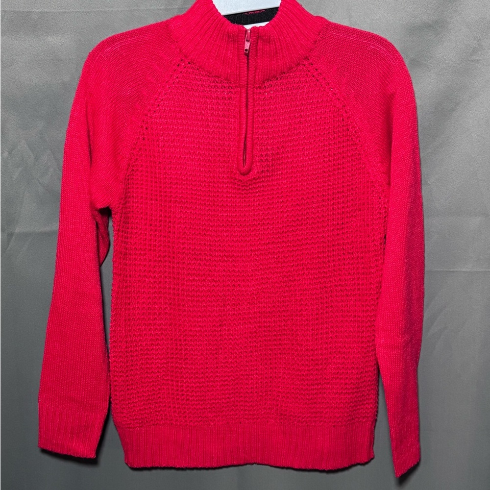 Red Half-Zip Sweater